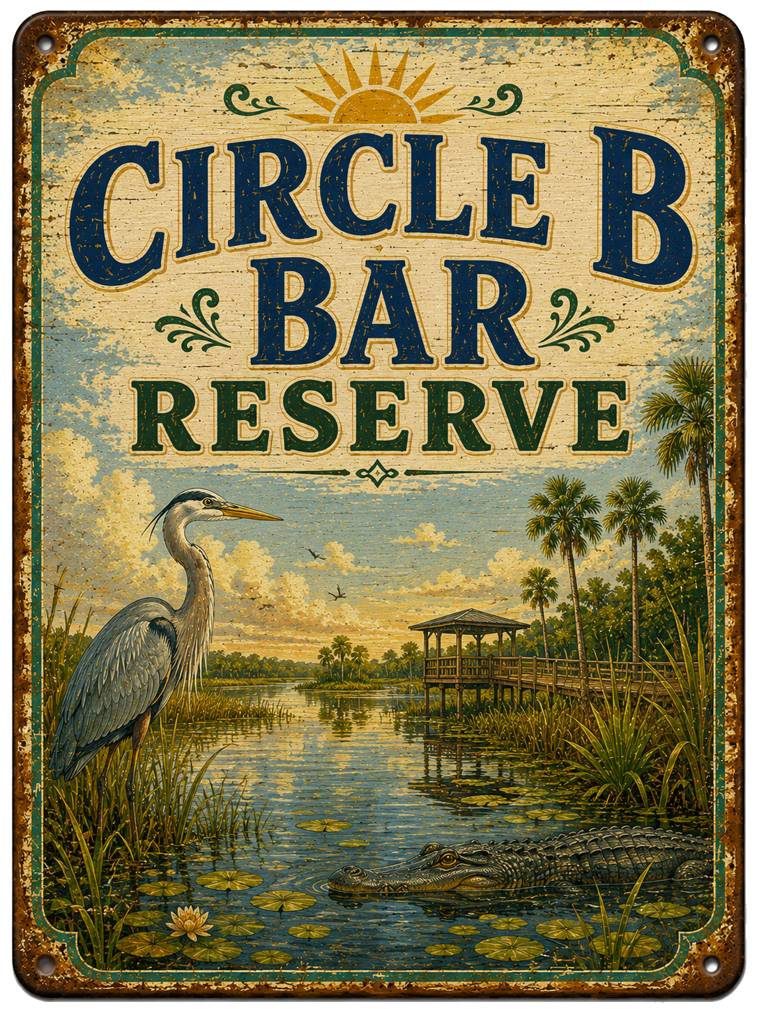 Circle B Bar Reserve approved vintage attraction sign