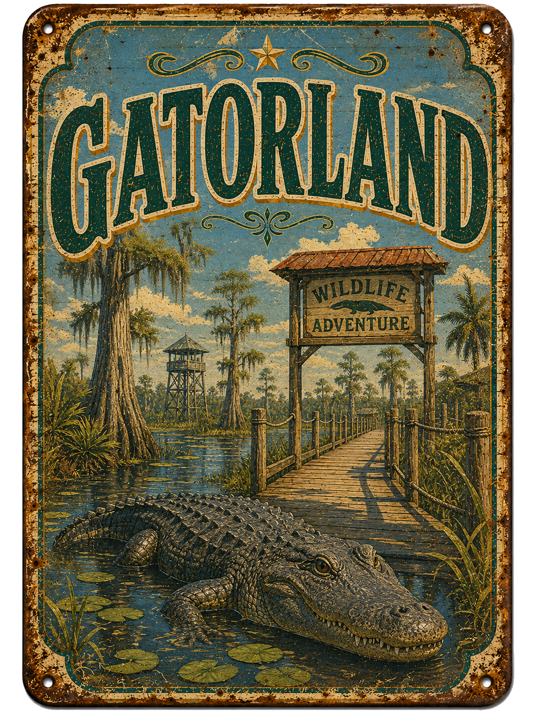Gatorland approved vintage attraction sign