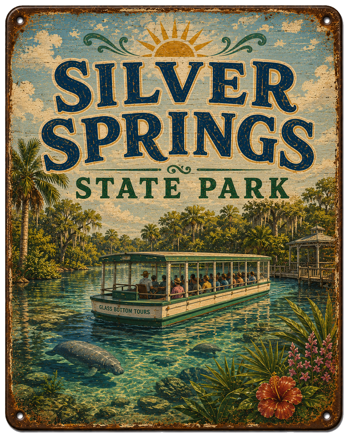 Silver Springs State Park approved vintage attraction sign