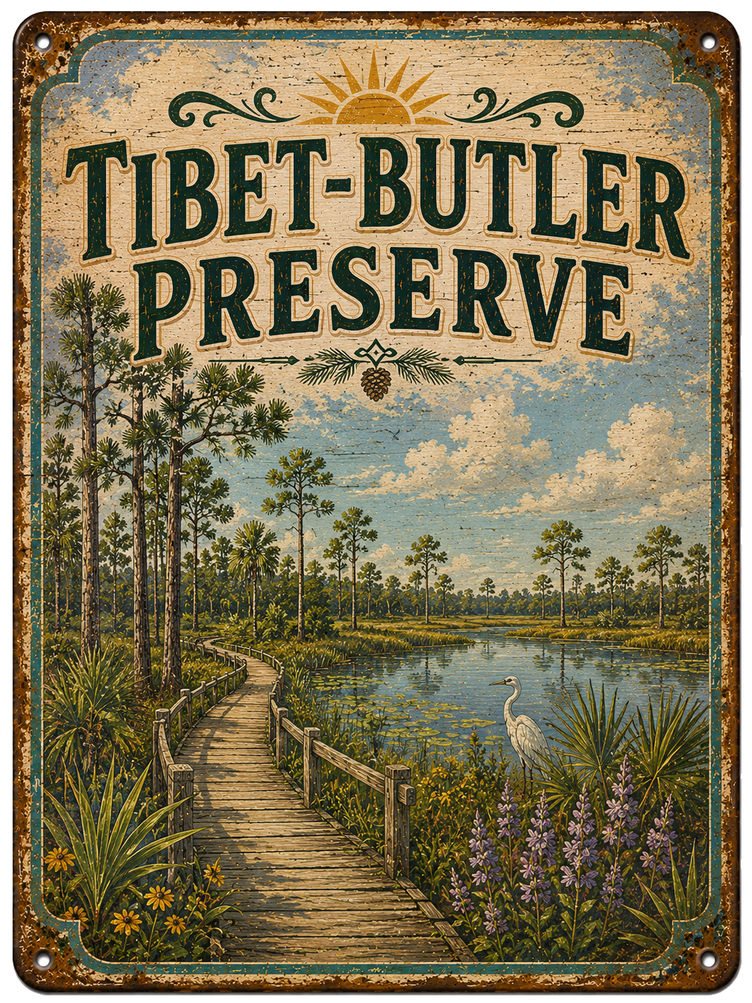 Tibet-Butler Preserve approved vintage attraction sign