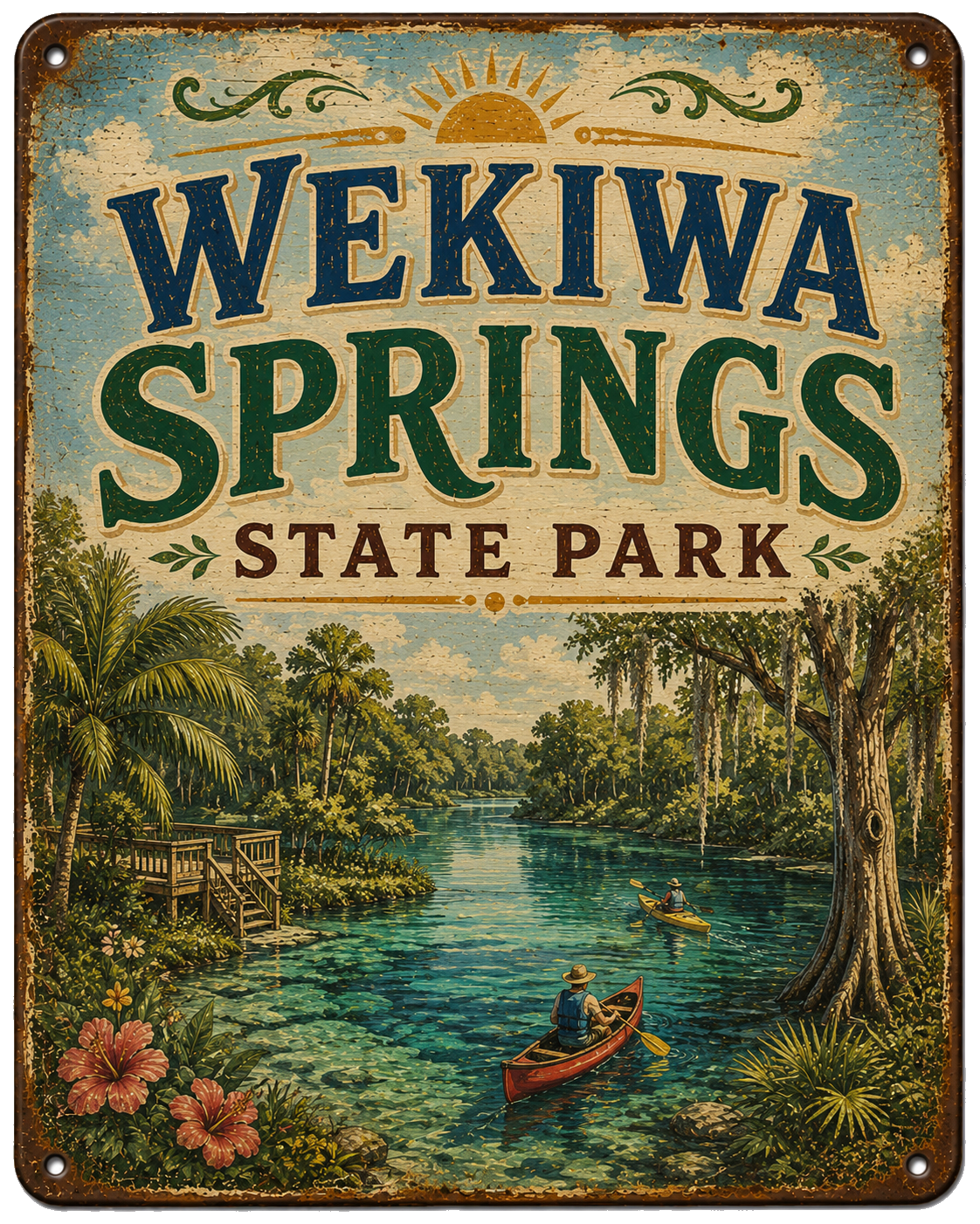 Wekiwa Springs State Park approved vintage attraction sign